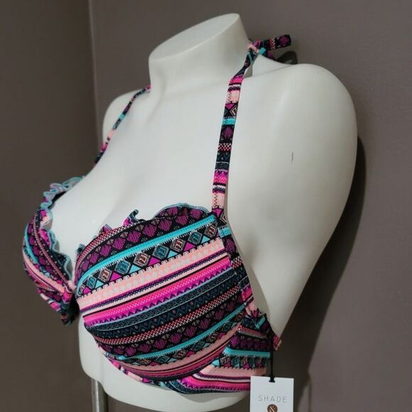 Shade & Shore Stripe Cabana Bikini Top - Picture 4 of 9